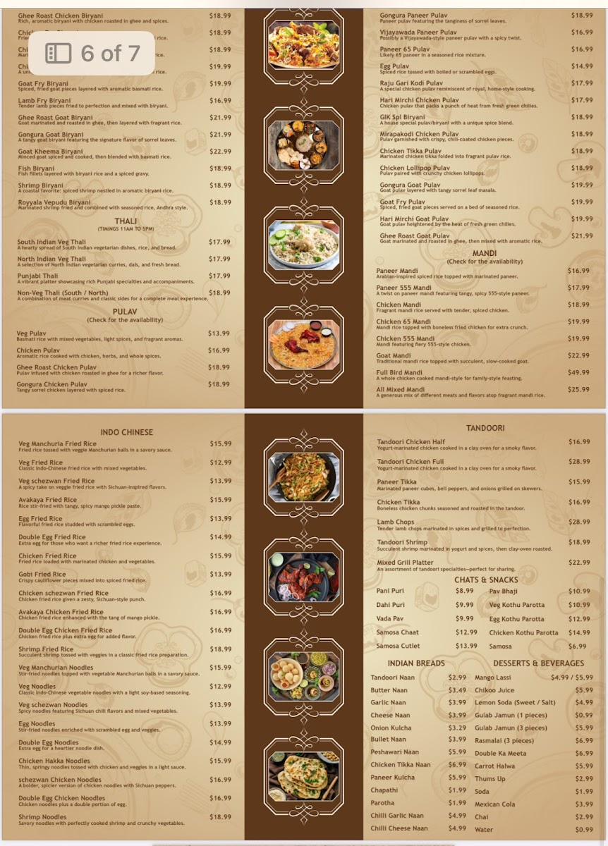 The Great Indian Kitchen Menu - Image 1